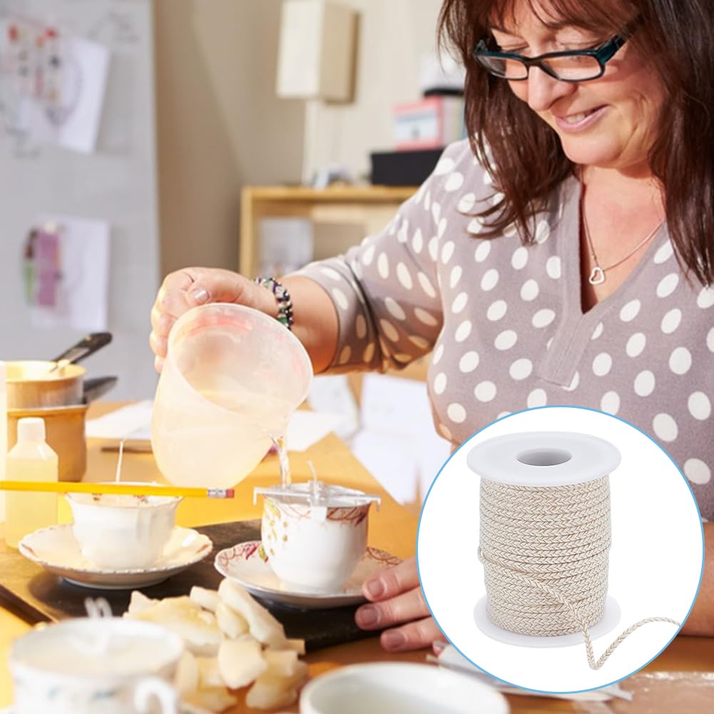 30 Stoppini Per Lampada A Olio – Cotone Intrecciato Diametro 8 Mm Lunghezza 15 Cm