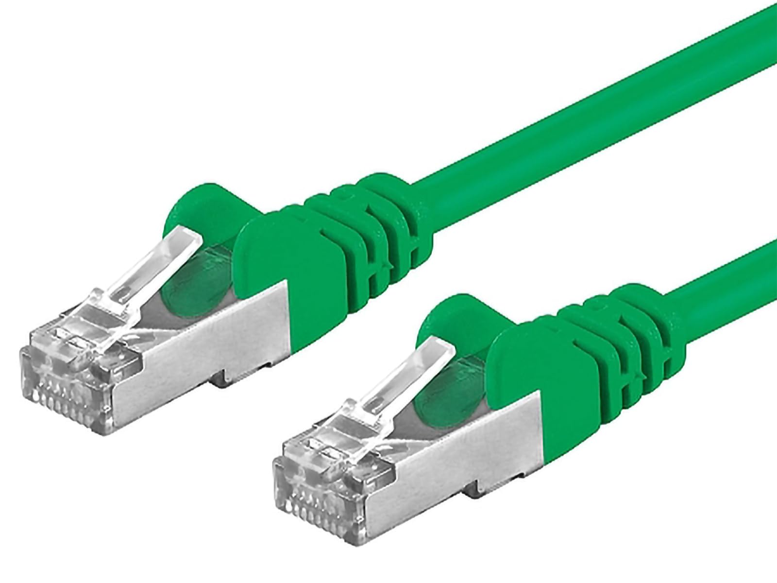 PremiumCord Netzwerkkabel, Ethernet, LAN & Patch Kabel CAT6a, 10Gbit/s, S/FTP PIMF Schirmung, AWG 26/7, 100% Cu, schnell flexibel und robust RJ45 kabel, grün, 5m