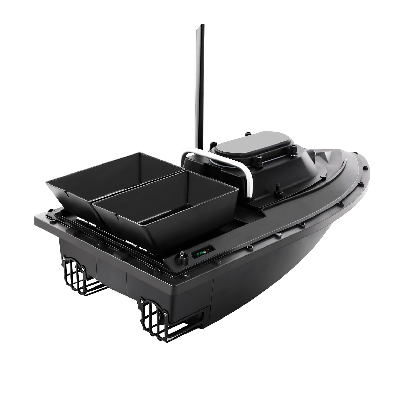 Barca per esche da pesca a foraggio senza fili, con telecomando per esche a doppio motore, per pesca notturna, pesca alla carpa, barca da esca da pesca con (550 x 267 x 172 mm)