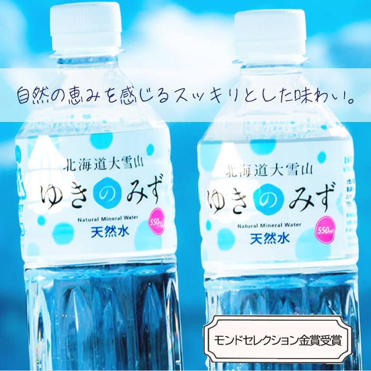 Amazon.co.jp: 北海道 大雪山 天然水 ゆきのみず 550ml×24本 (550ml24