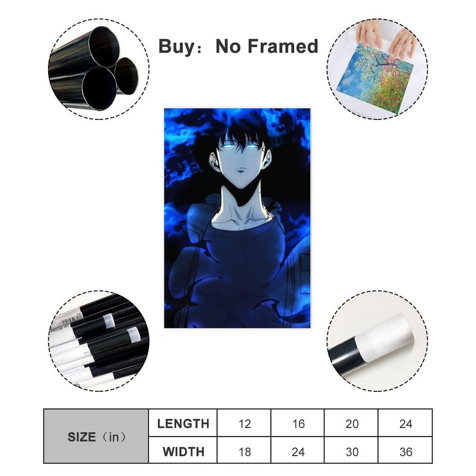 YBRAVO Solo Leveling Igris Manga Fanart Poster Decorative Painting...