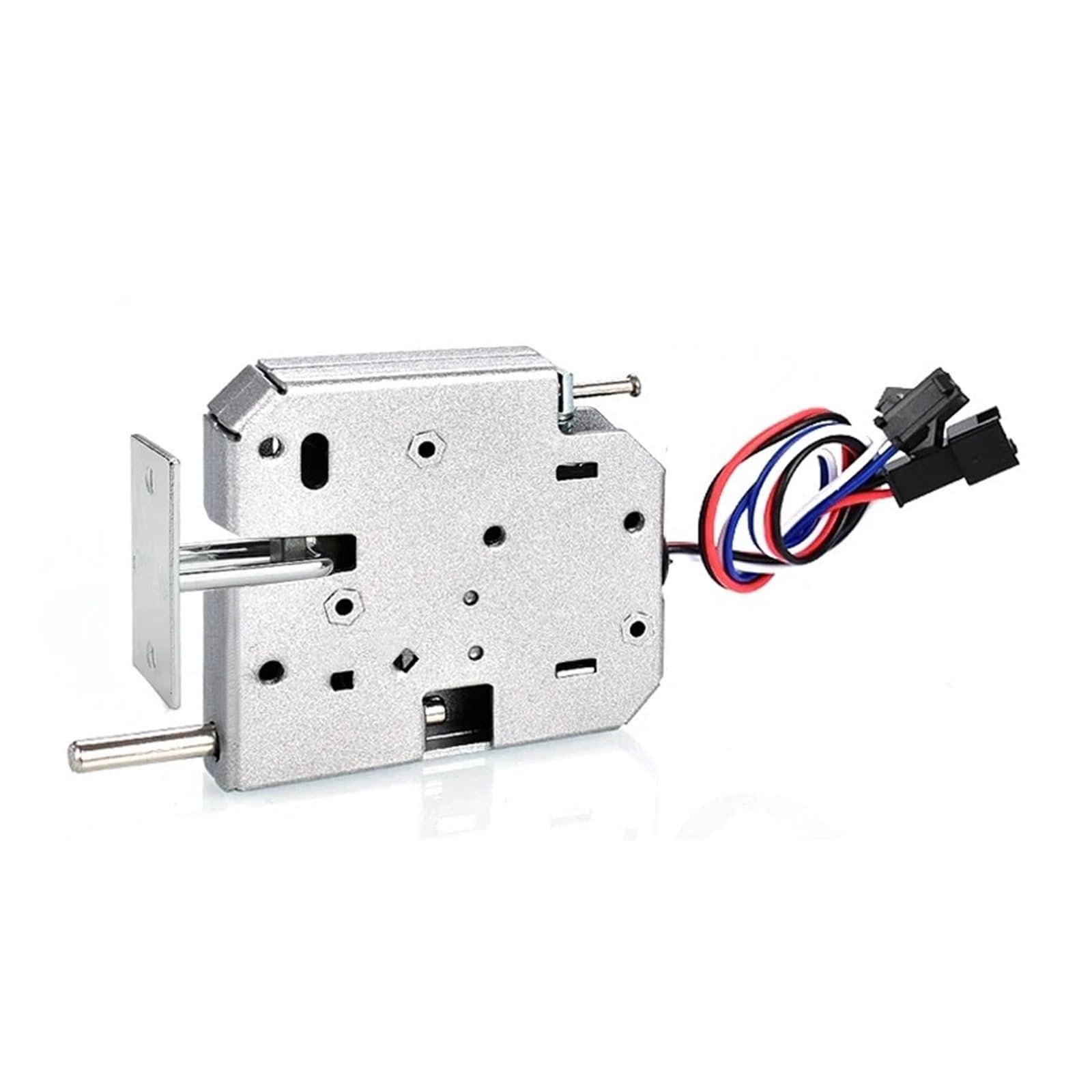 Hyrtefbn Silver-Dc12v Electromagnet Control Lock Mini Electric Lock With Push Rod Solenoid Electromagnetic Control