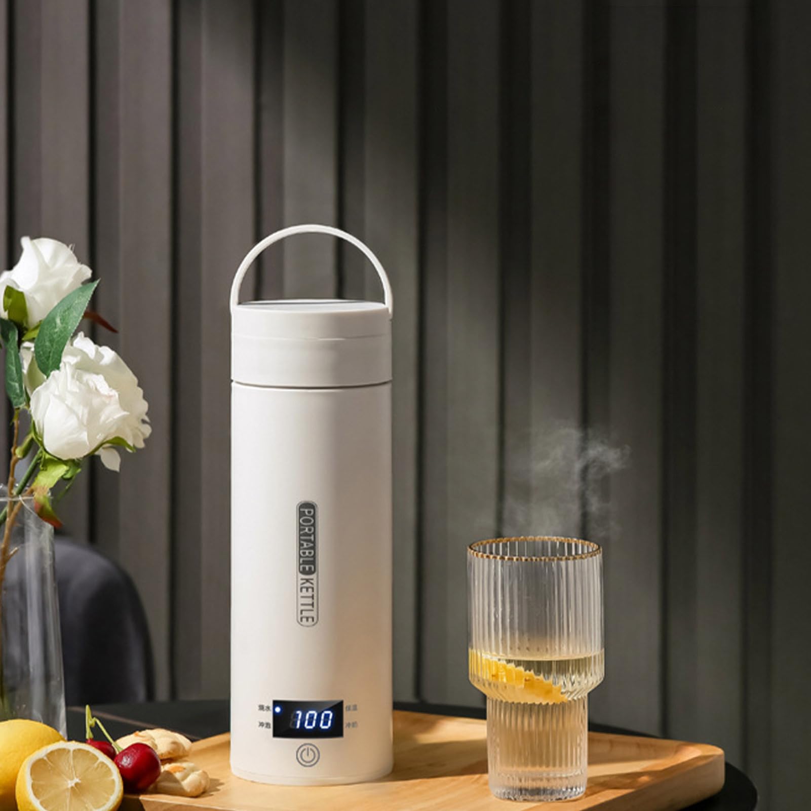 Taza De Viaje Calentador Inteligente Para Coche - Calentador Eléctrico | Universal 12 Voltios Con Pantalla Digital | Vaso De Café De Temperatura Ajustable, Calentador De Fórmula Para Bebé, Calentado