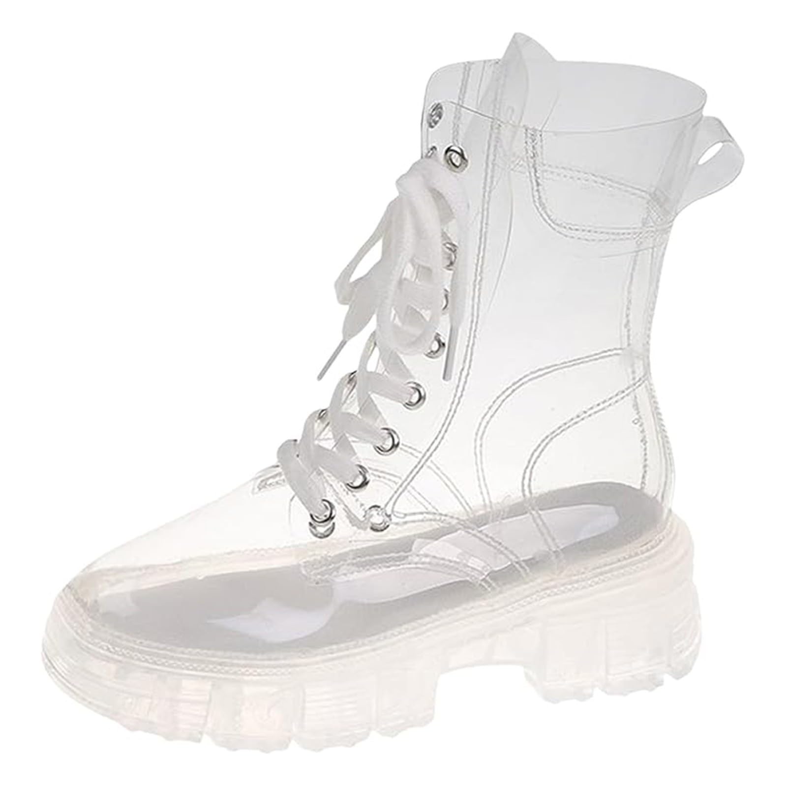 Genérico Botines Mujer Vestir con Cordones Plataforma Botas Punta Redonda Elegantes Zapatos Cómodos Ligeros Caminar Bota Casual Antideslizantes Botin para Otoño Invierno Trabajo Paseo y Uso Diario