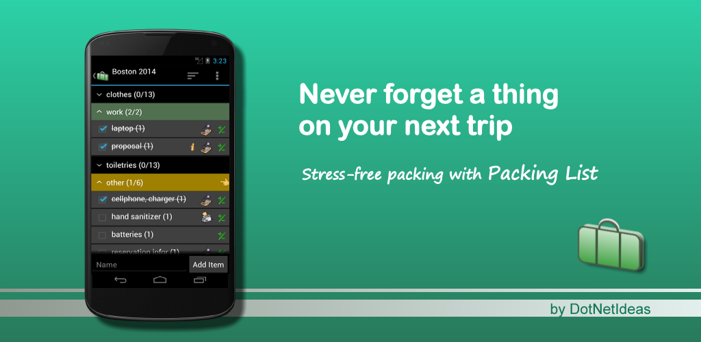 Spring Packing List Notes App Packing List:Amazon.com:Appstore for Android