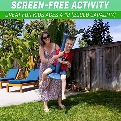 Image of GoSports Modern Tree Swing with Rope and Carabiner - Red or Blue - Free Flight All-Weather Outdoor Kids Swing