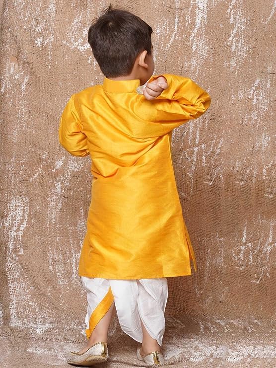 Image of AJ DEZINES Kids Ethnic Wear Pure Cotton Dhoti Kurta Set For Boys