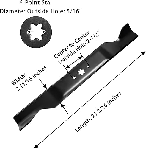 Miniatura 2 de Parts Camp 942-04308 Cuchilla de cortacésped para 42" Cut MTD Cub Cadet Troy Bilt 742-04308 942-04308 742-0616 Paquete de 2
