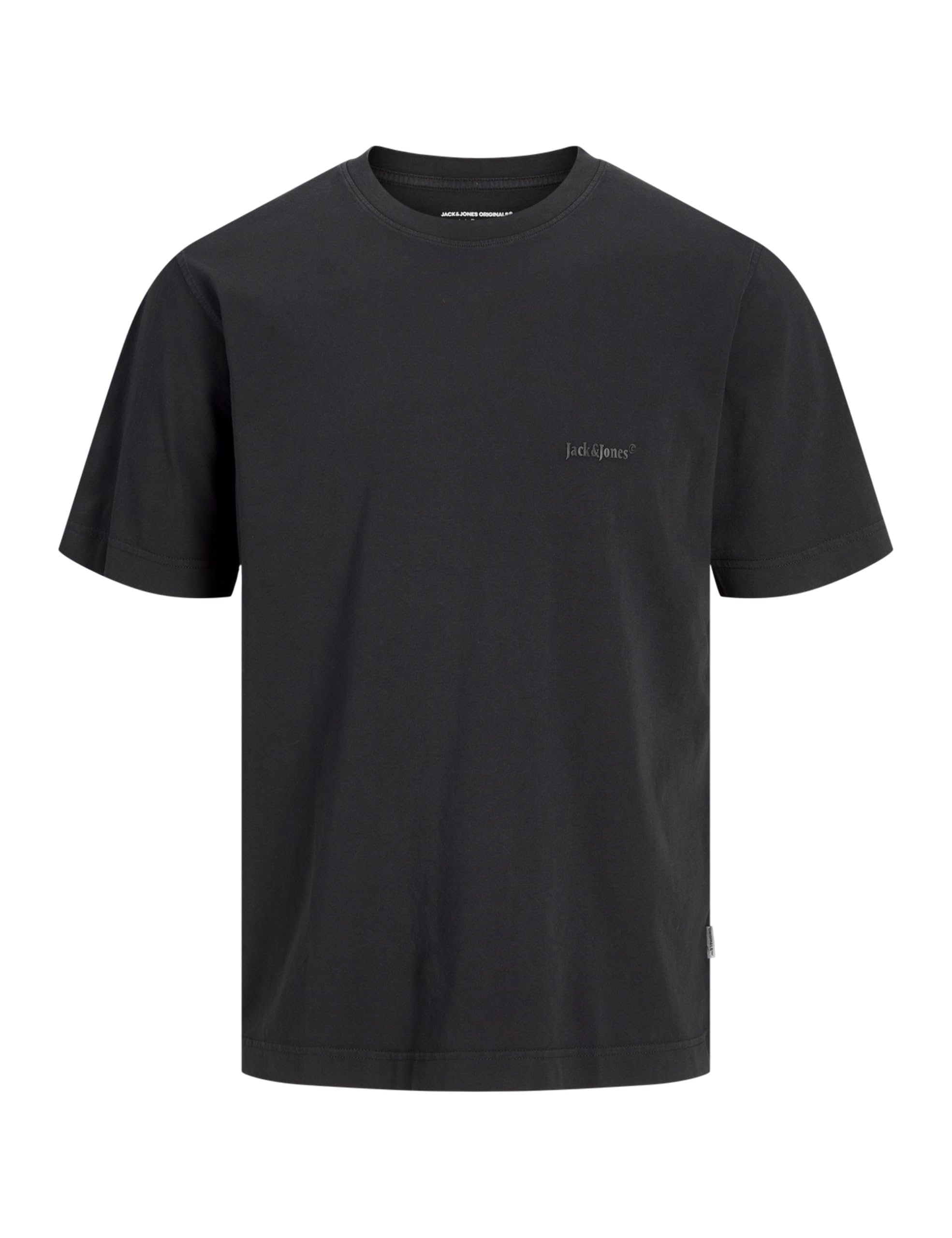 JACK & JONES Jorvarenna Pigment Dye Tee SS Crew Neck, Black, L