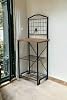 Decorative Metal Coffee Corner Multi-purpose Cabinet Narrow Kitchen Bango Bar Table With Pine Wooden Table