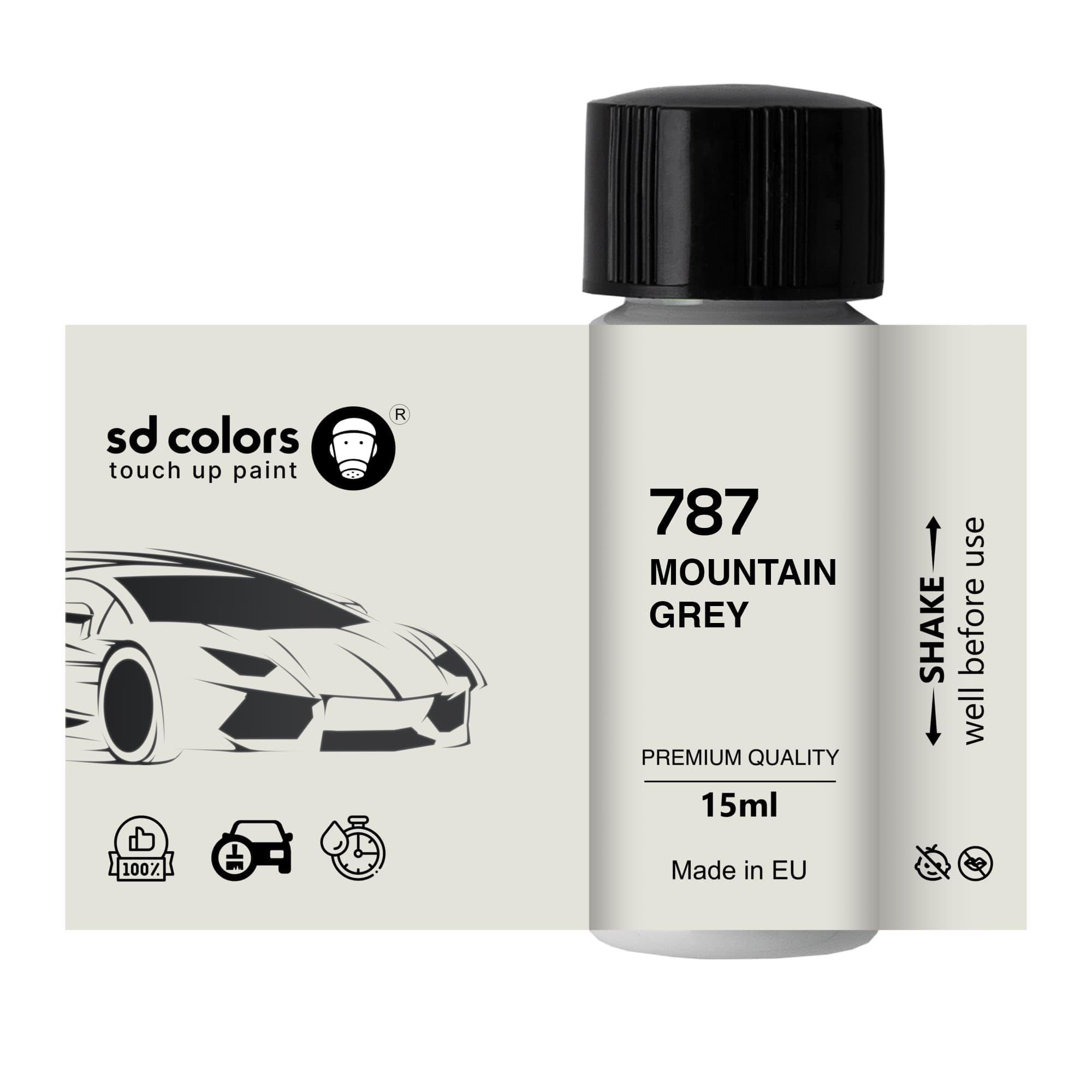 Sd Colors Just Paint Mountain Grey 787 New Touch Up Paint 15 Ml Repair Scratch Chip Brush Color Code 787 Mountain Grey (Just Paint)