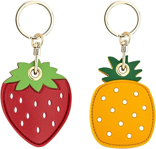 Miniatura 128 de Funda de cuero para llavero para Apple Airtag, funda protectora de AirTag con anillo para llavero, funda antiarañazos para llaves