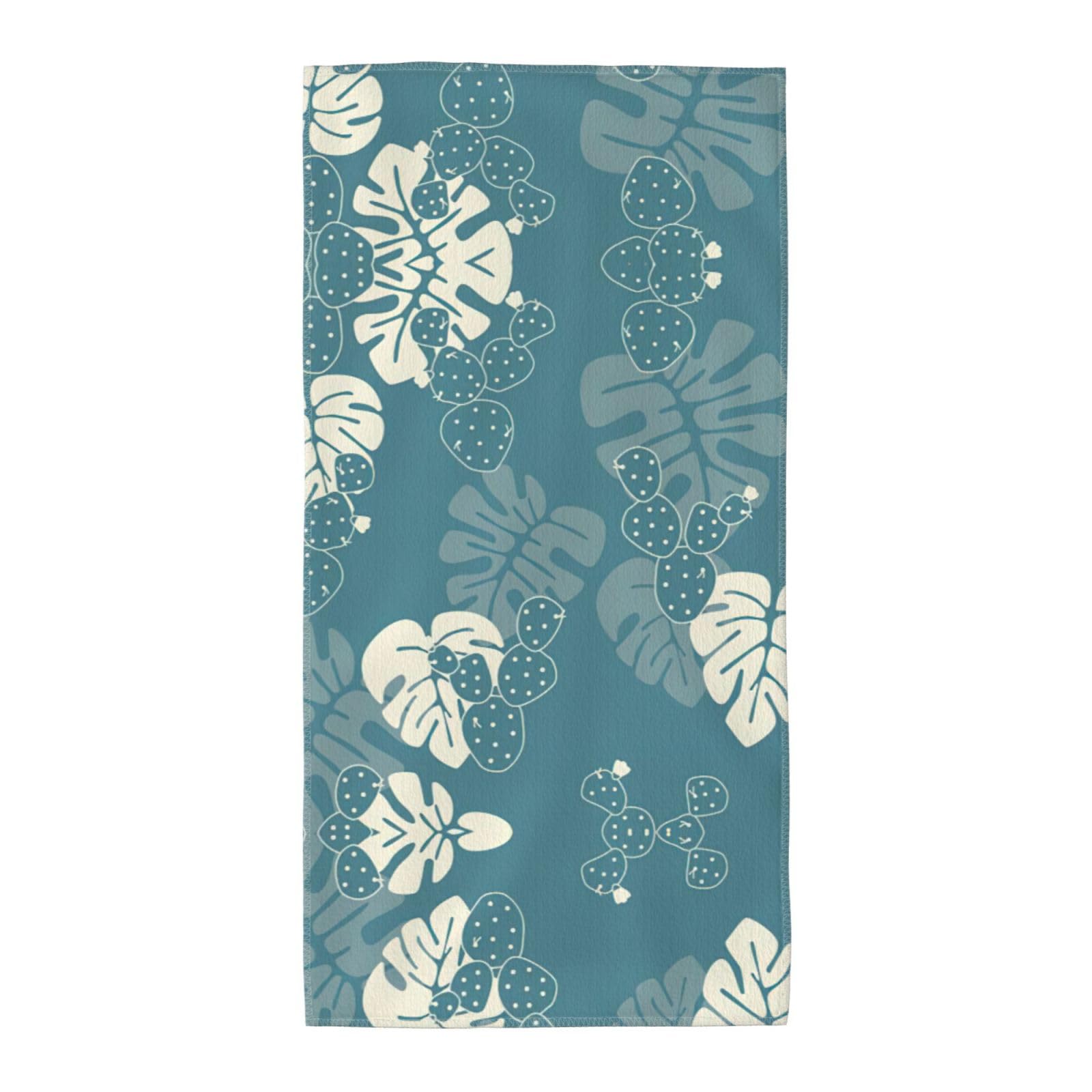 SDEGTHO Luxury Cute Leaves Soft Absorbent Long Towel For Gym Sports Picnic Leisure Use