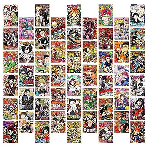 ALIBRAHIM 50Pcs Anime Magazine Wall Collage Kit, Aesthetic Picture Indie Room Decor, Fashion Room...