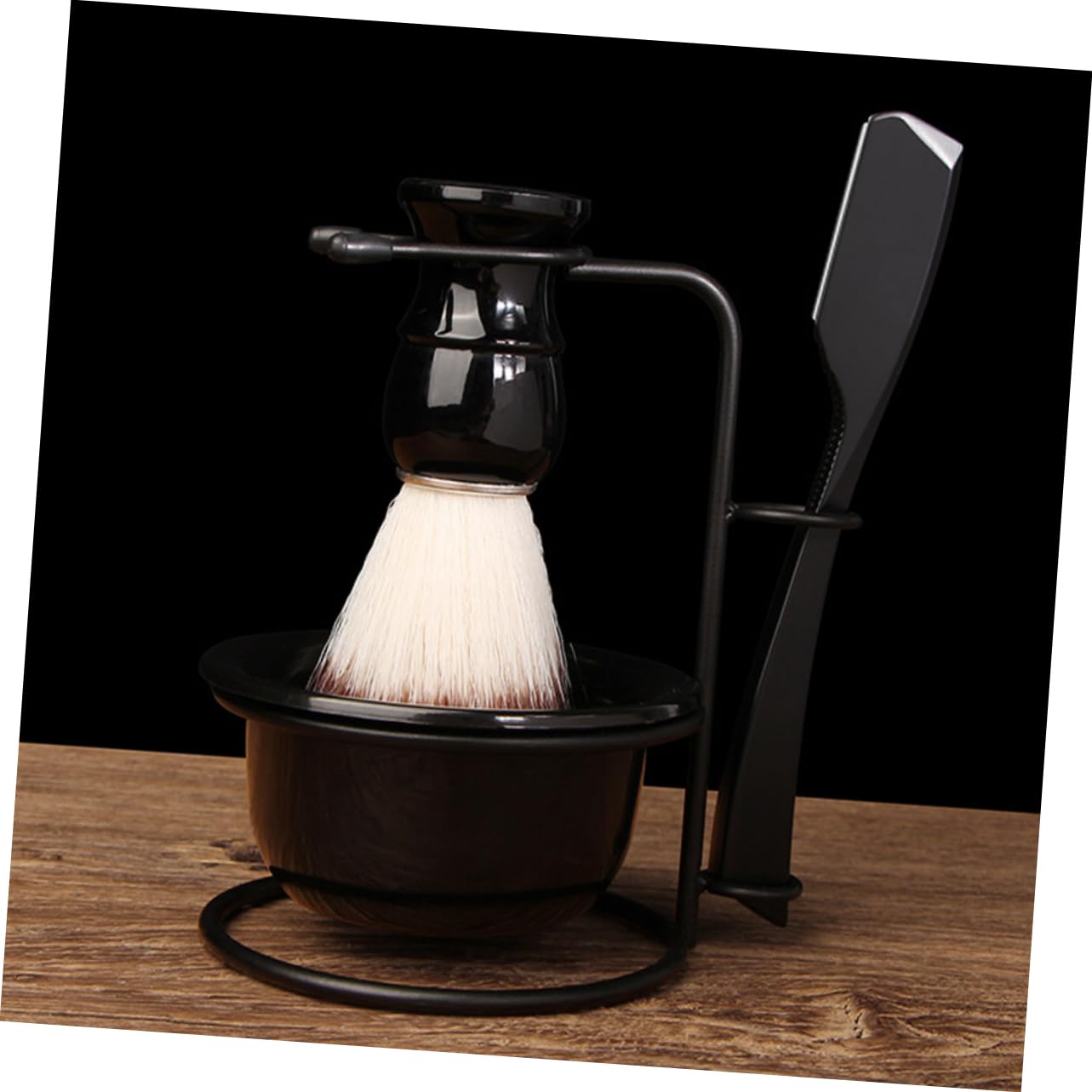 HAPINARY Men's Manual Shaving Kit Razor Brush Bowl Set Traditional Shaving Supplies Perfect Present for Dad Husband Boyfriend
