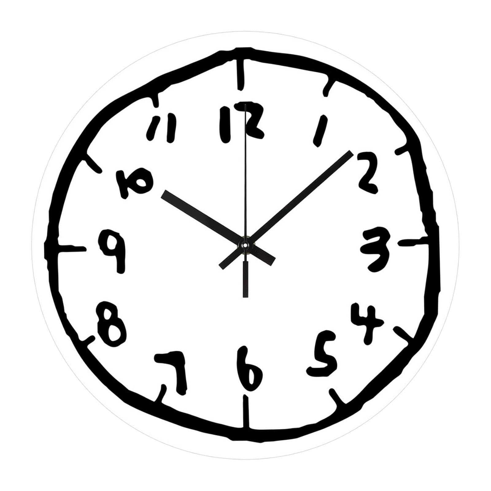 Sharplace Wanduhr aus Acryl, Ornament, modisch, modern, leise, minimalistisch, Kunstuhr, dekorative Uhr für den Innenbereich, Küche, Büro, Esszimmer, Weiss