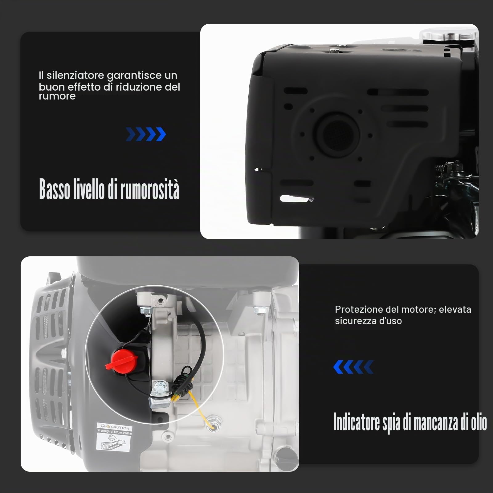 Motore a Benzina GXSFLG 15 CV 420CC, a 4 tempi, motore fisso, motore industriale, OHV con raffreddamento ad aria, albero da 25mm, 3600 giri/min, con funzione di allarme olio, per go-kart