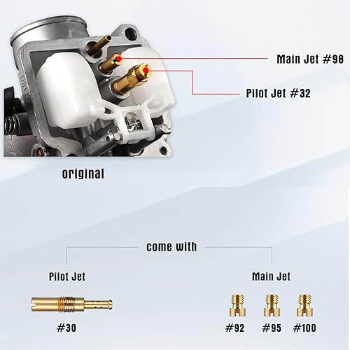 Miniatura 5 de Kit de carburador NIBBI PE22mm de 22mm para motores SSR de 110 cc, 125 cc y 130 cc de motocicletas para bicicletas de tierra, bicicletas Pit, ATV, 4