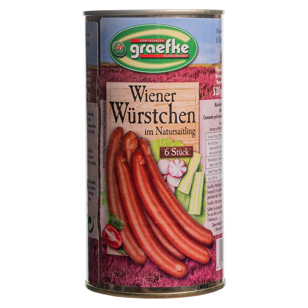 Schnapsgeschenk Nr. 15236 | DDR Eierlikör Original 0.5l (18% Vol) + Milder Kümmel Likör 0.5l (35% Vol) + 2 x Wiener Würstchen in Dose | Schwechower Brennerei (1229)