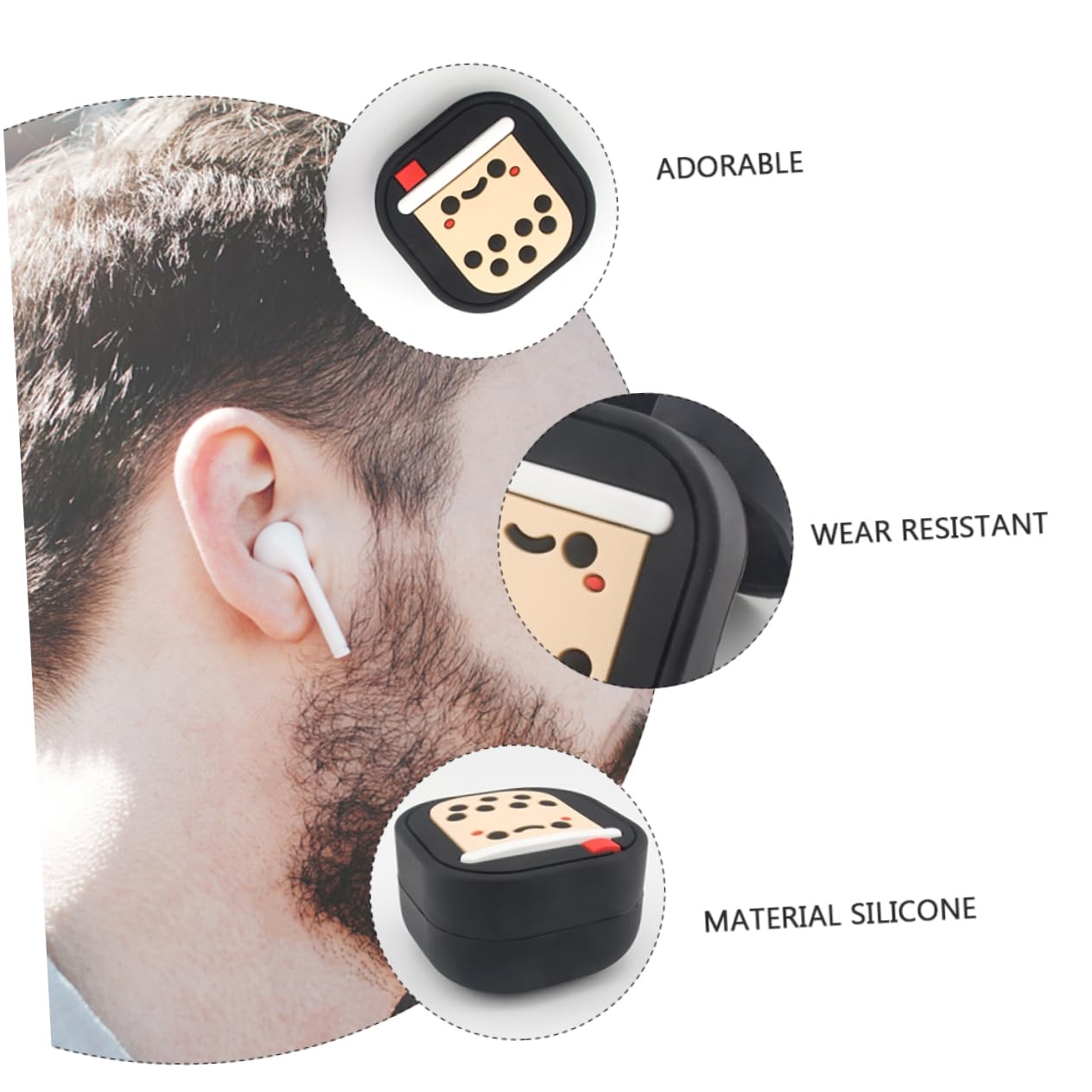DOITOOL 3 Fundas De Silicona para Auriculares Pequeños. Adorable Funda para Organizar Tus Auriculares.