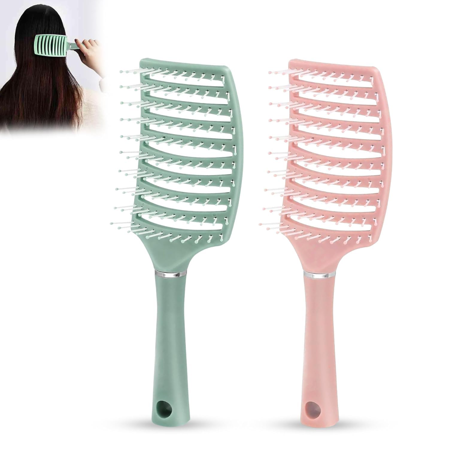 Veer Vent Hair Brush Lightweight Detangling Brush for Women & Men pack 3 | Flexible Open-Vent Design, Reduces Drying Time, Soft Rounded Bristles, Ergonomic Handle, Wet & Dry Use-image-28