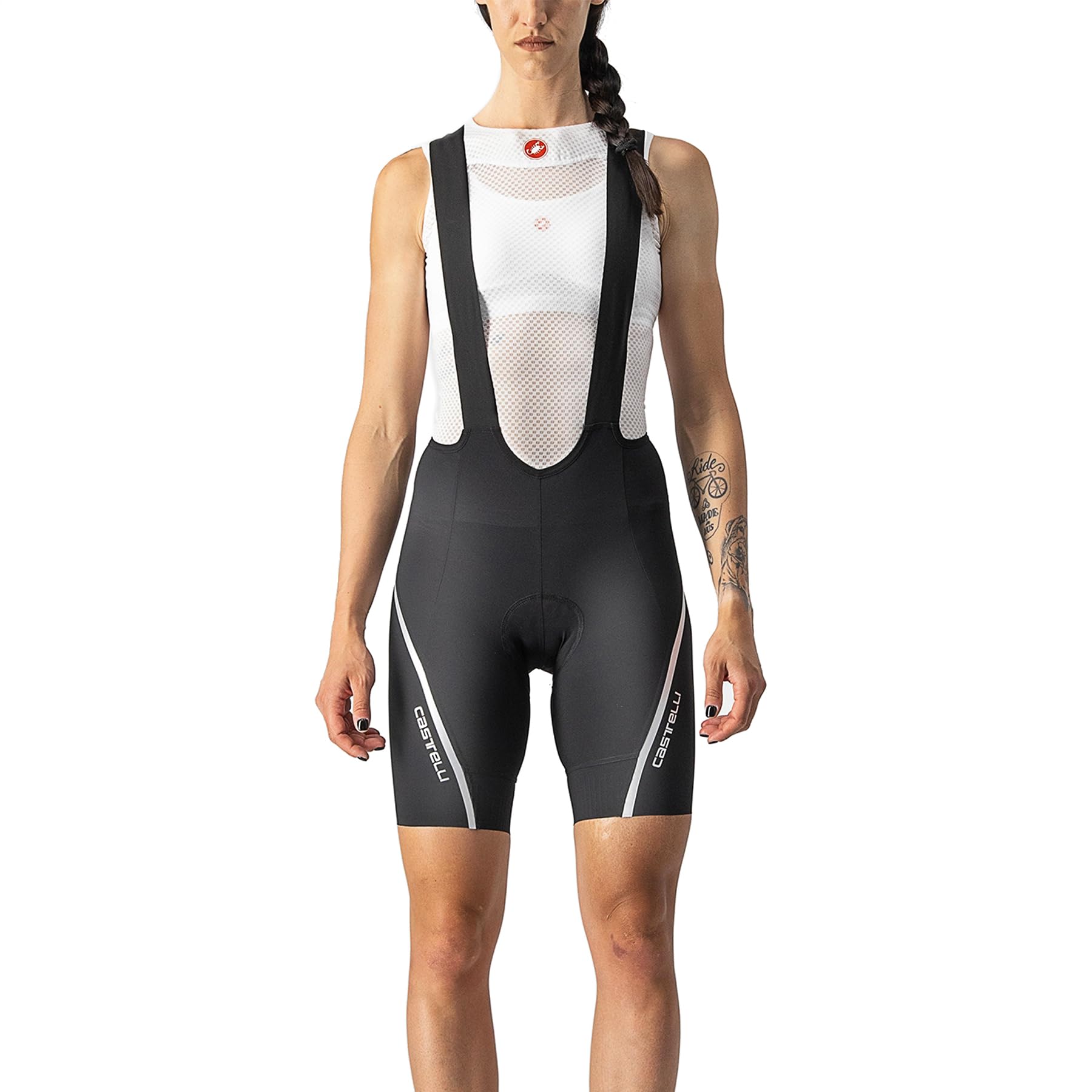 Castelli Women's Velocissima 3 Bibshort for Road and Gravel Biking I Cycling, Black/Silver, XL