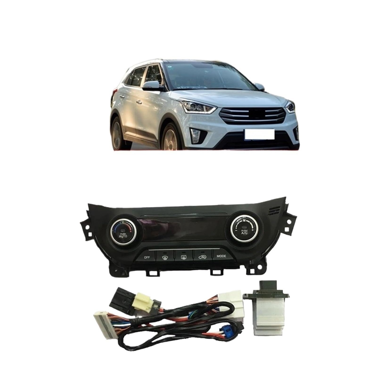 Kit de Montaje del Panel de Control de Aire Acondicionado automático con Interruptor de calefacción para Hyundai IX25 Creta 2014-2017