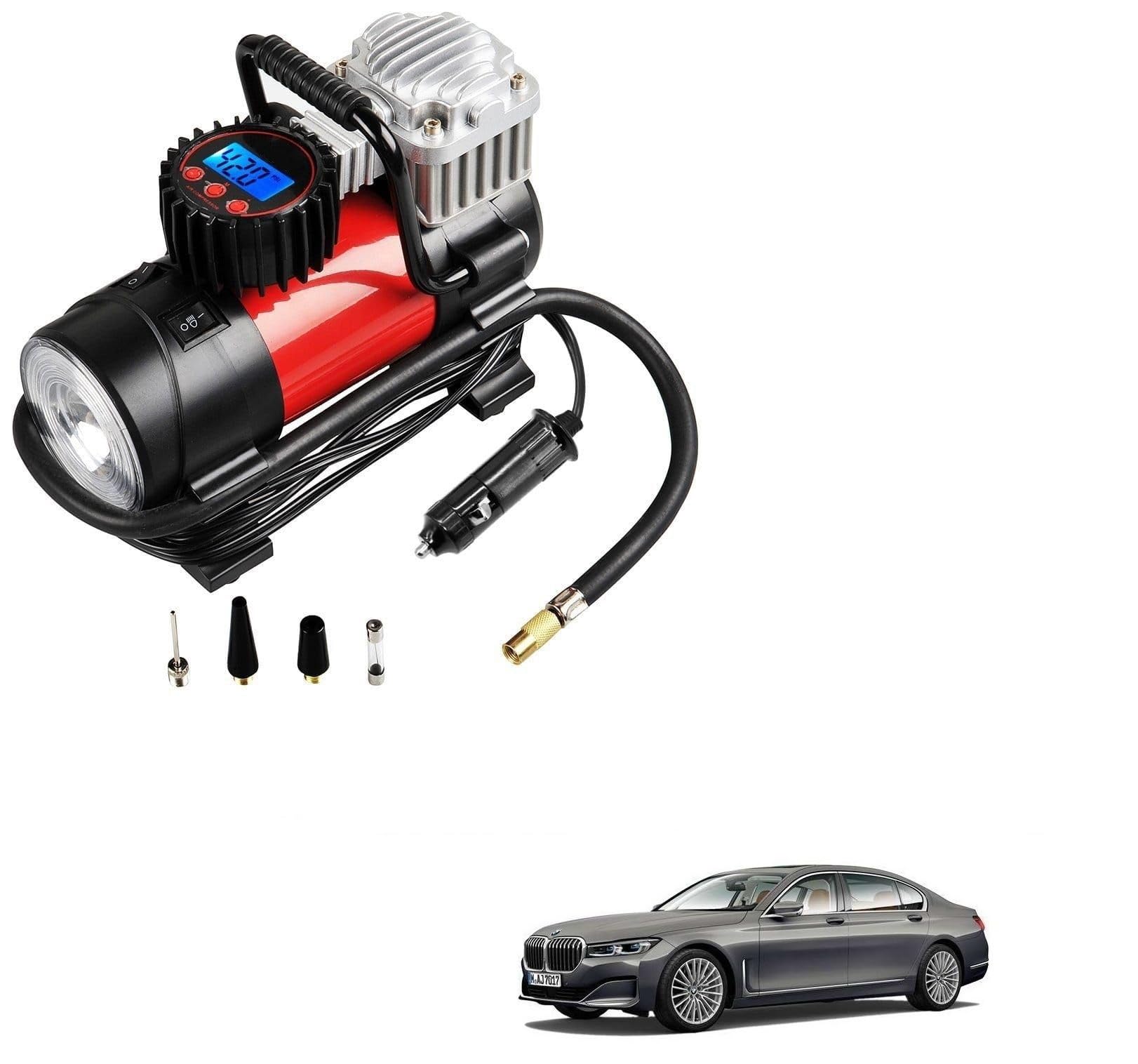 Auto Addict 12V DC Portable Air Compressor Pump, Digital Tire Inflator for BMW 7 Series