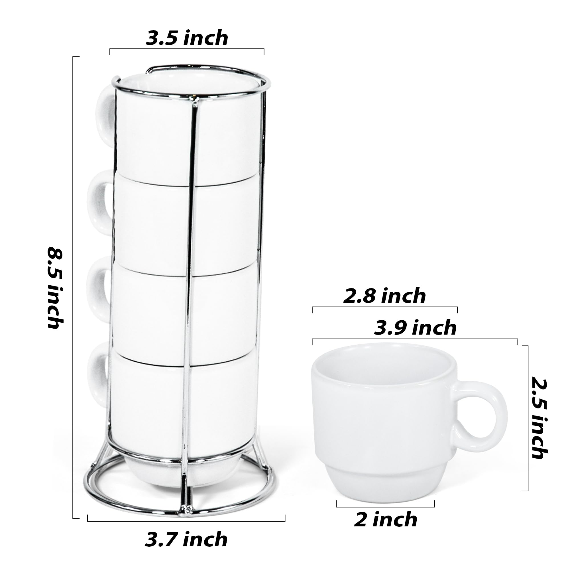 Amazon.com: AGH 6oz Sublimation Mugs Blanks Bulk, Sublimation Coffee  Stackable Mug Cups, White Plain Ceramic Mug Cups for Sublimate, Coffee,  Latte, Soup, Milk, Hot Cocoa 16pcs : Home & Kitchen