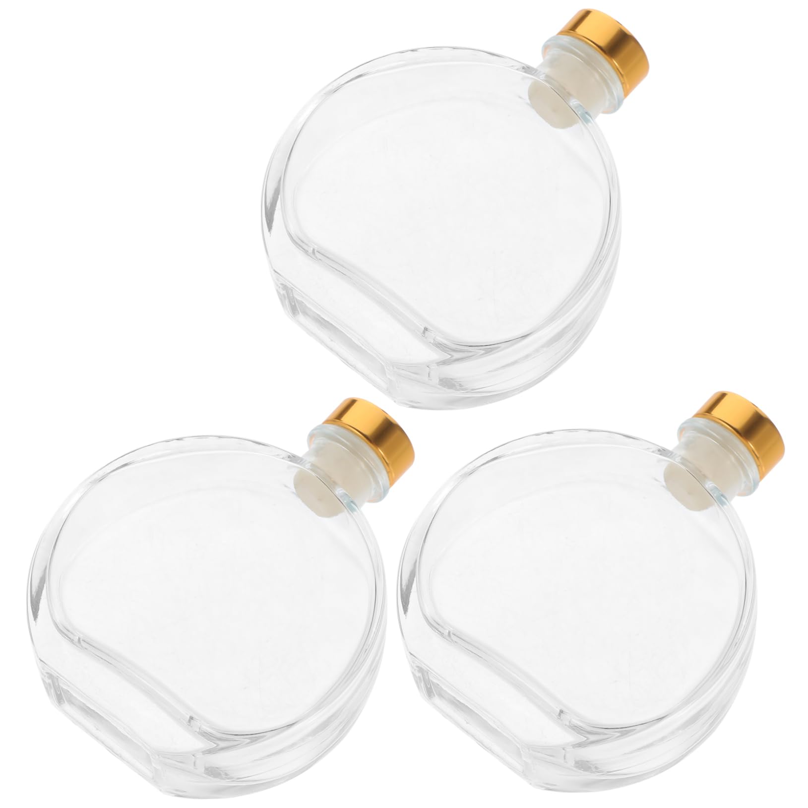 Zerodeko 3 Ensembles Bouteille en Verre D'aromathérapie Diffuseur De Parfum Flacon Diffuseur D'huiles Essentielles Arôme Contenants De Parfum Vides Flacon Diffuseur Vide Abdos 3 Pièces * 3