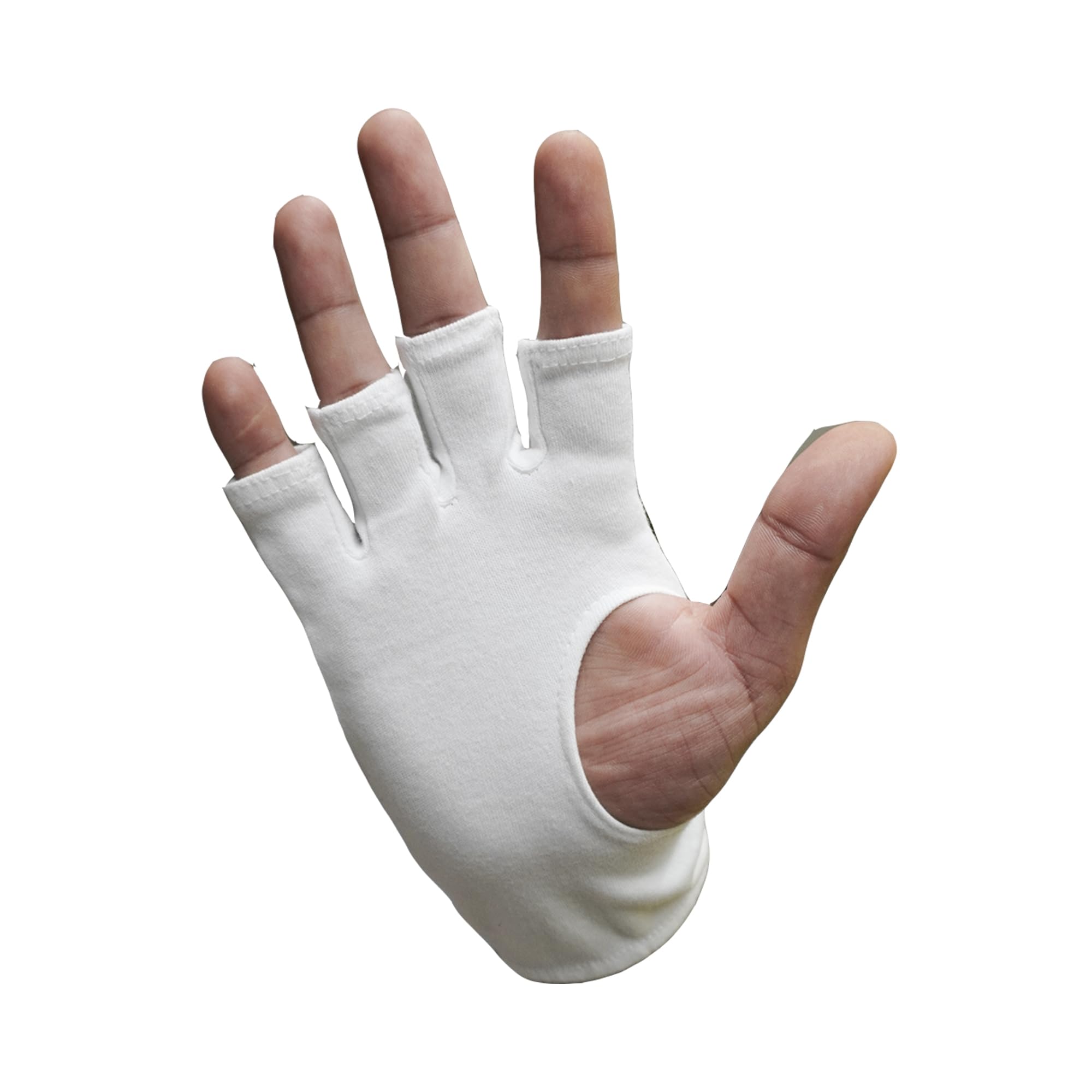 Reebok Club Fingerless Cricket Cotton Inner Gloves Mens, White-picture-10
