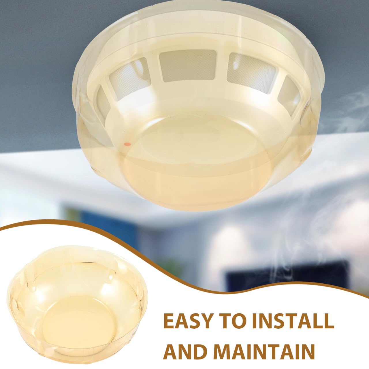 iplusmile Fire Alarm Covers: 10 pcs Reusable Plastic Thickened Dust Cover, Reduce False Alarms - Image 2