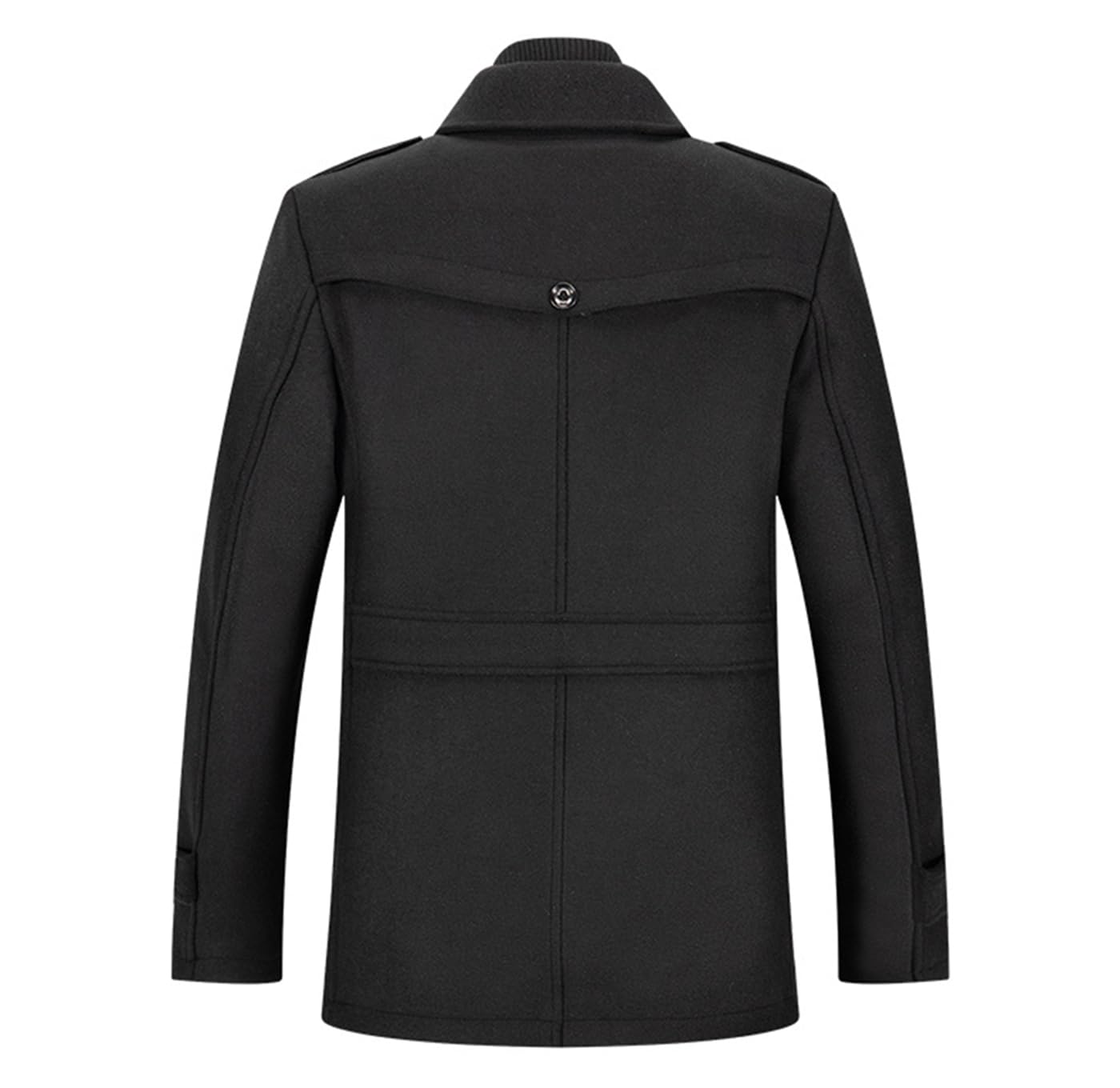Manteau d'hiver en laine pour homme, manteau long trench pour homme, manteau d'hiver, manteau long, veste chaude en laine avec revers décontracté, manteau en cachemire uni, manteau court en