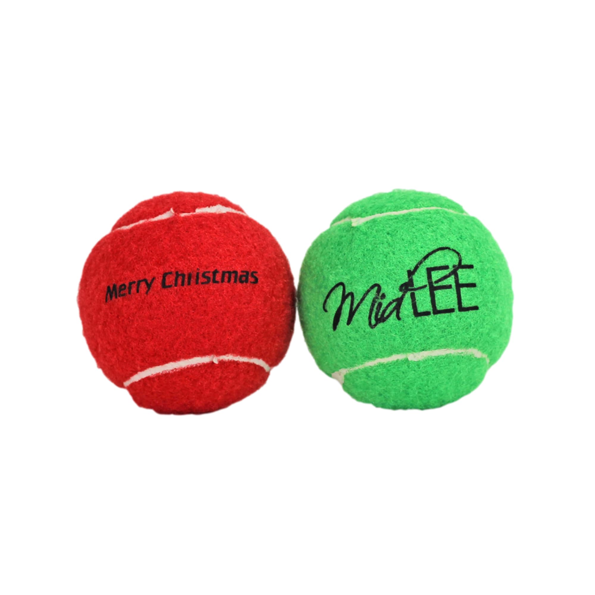 Midlee Christmas 2 5 Dog Tennis Balls - 2pk