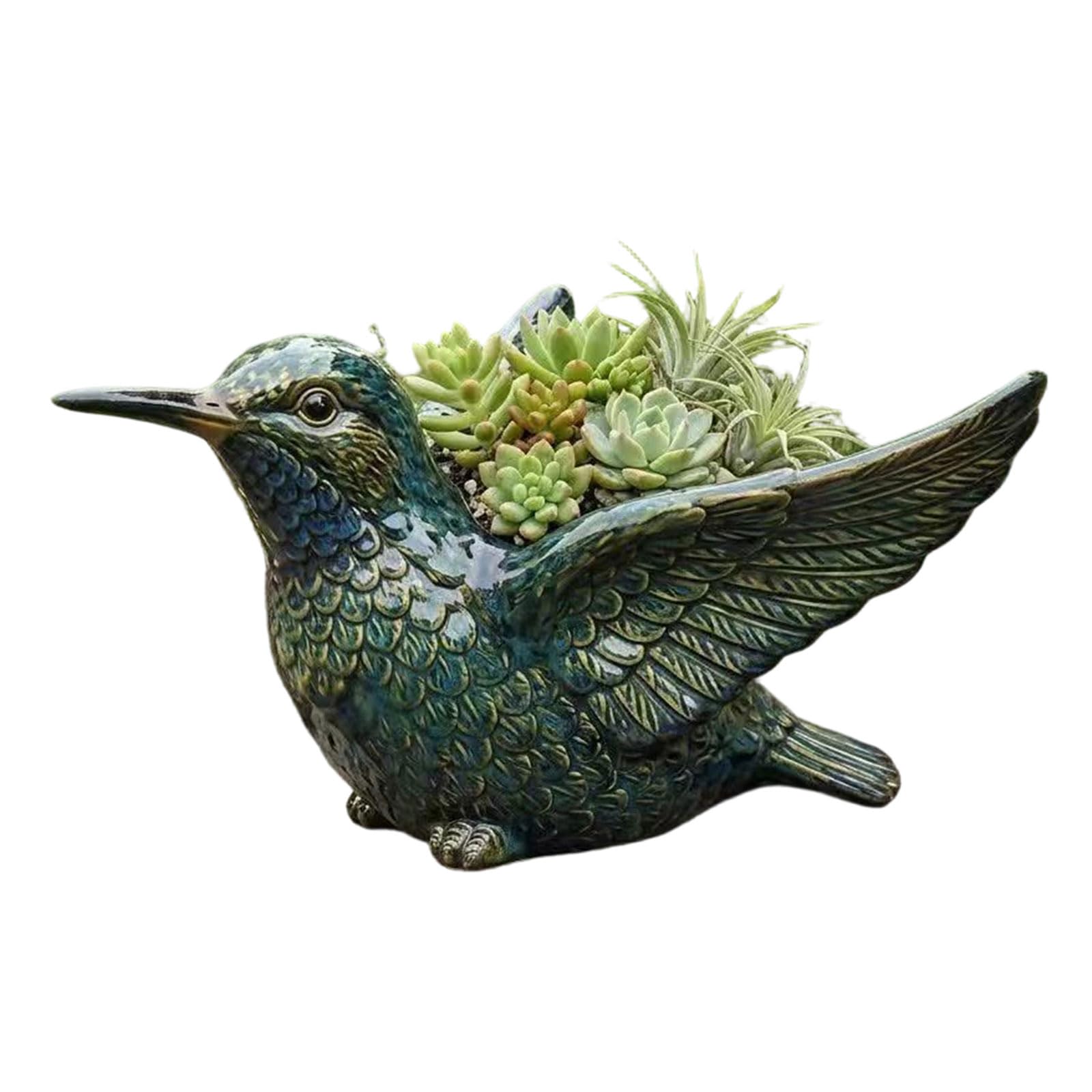 BWANGIAO Elegant Resins Succulents Planter Indoor Decorative Flower Pots Lovely Bird Succulents Planter for Garden