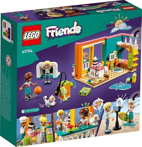 Friends La Cameretta di Leo, Set Camera da Letto a Tema Cucina e Video Making, Collezione Personaggi 2023 con Olly, Gatto Giocattolo e Accessori, Piccolo Regalo 41754 - Lego - Immagine 3