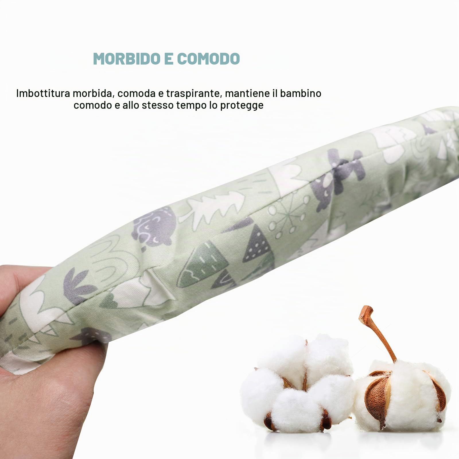 Cuscino Spesso Per Seggiolone In Legno,Imbottito Per Seggiolone, Tappetino Per Fodera Per Sedia Da Pranzo Per Bambino Universale Passeggino Cuscino(Verde Foresta)