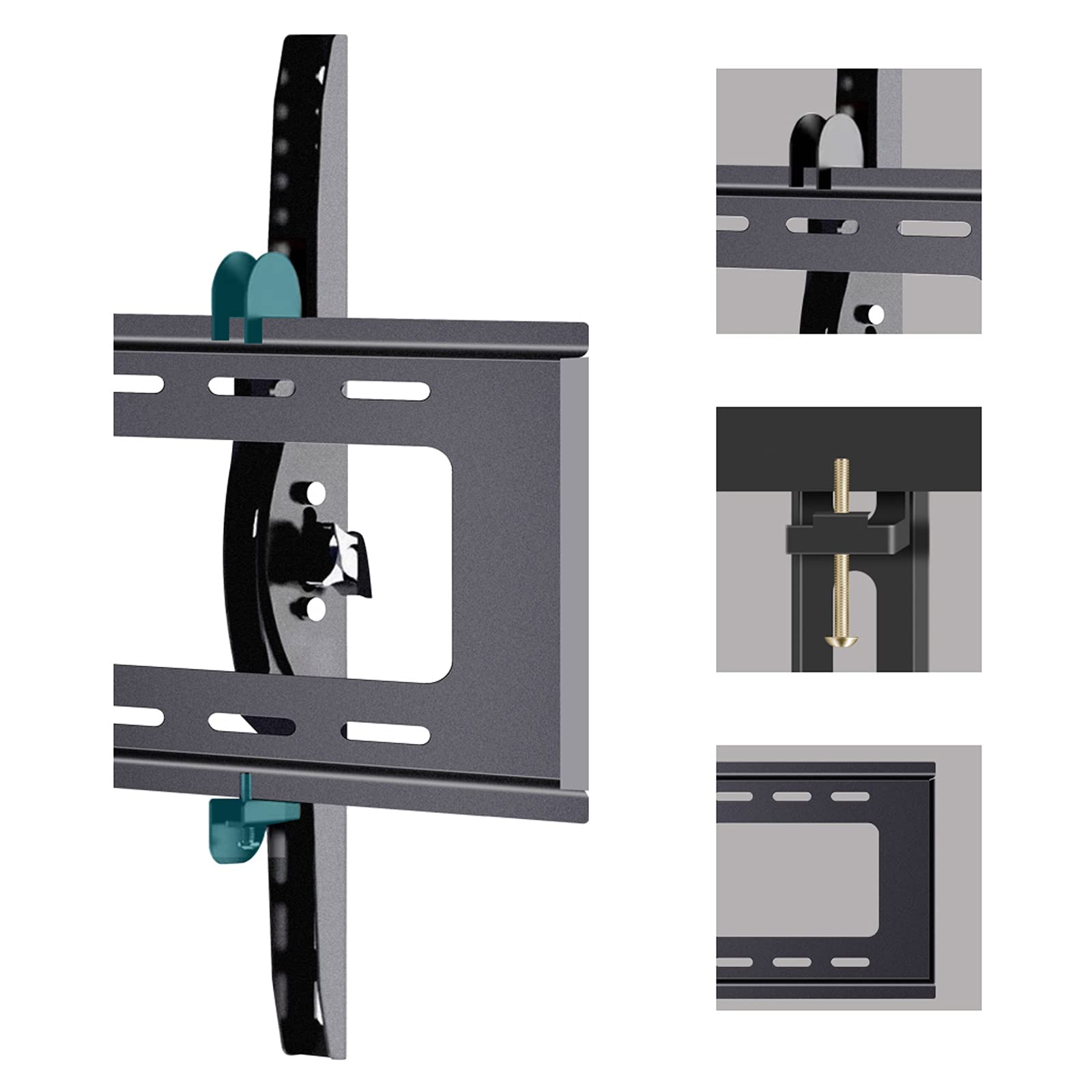 32 "-100" Staffa TV a Muro Staffa a Muro Regolabile Regolabile TV a Muro Montaggio con Spirit Level Robusto Staffa TV Anti-Droping, Max VESA 900x600mm (Size : Large)