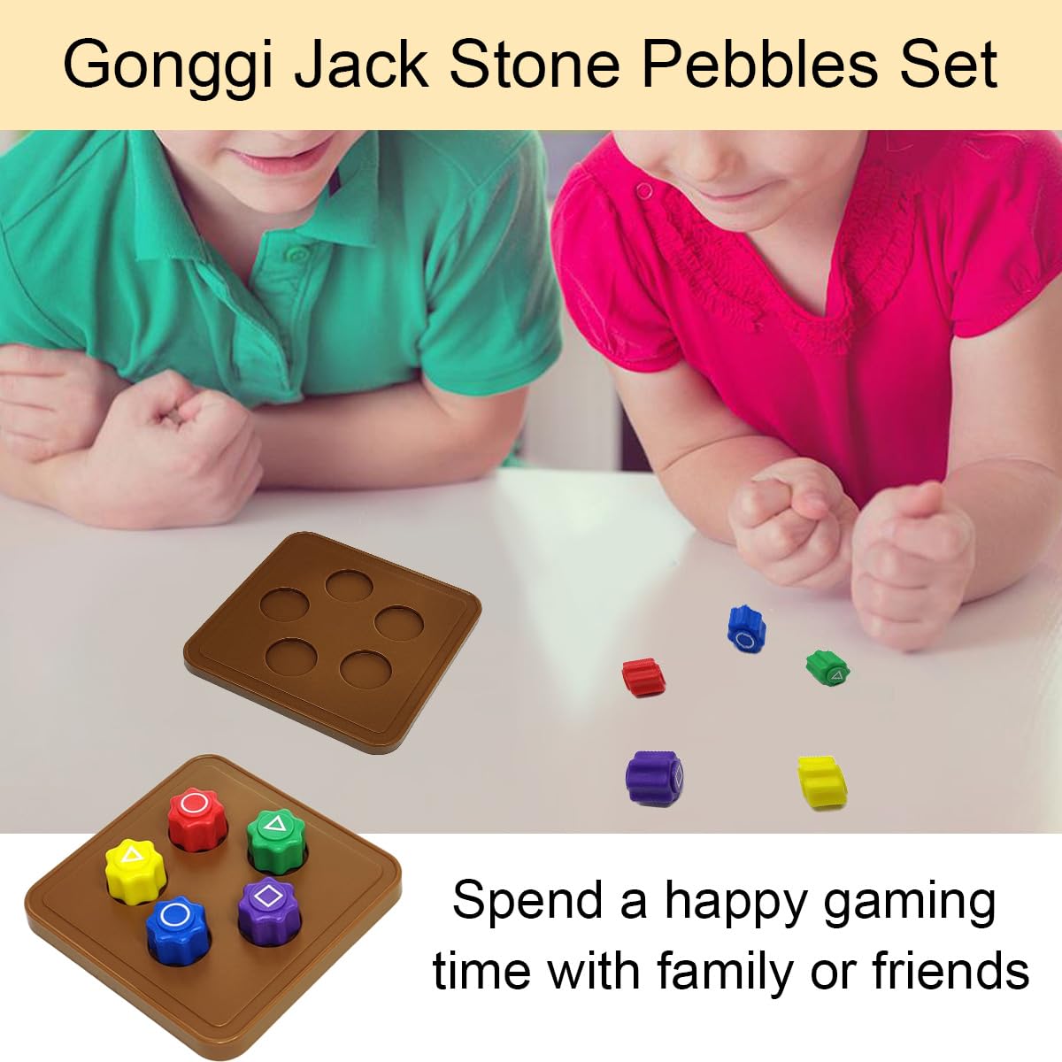 Korean Game, Gonggi Jack Stone Pebbles Set,Jeu Traditionnel Coréen Set