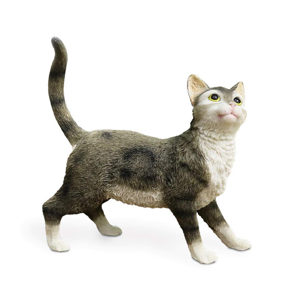 Honana Animal Statue Decoration Sculpture Ornaments Statues Bristly Cat Simulation Cat Model Pet Cat Decoration Home Car Crafts Home Decoration