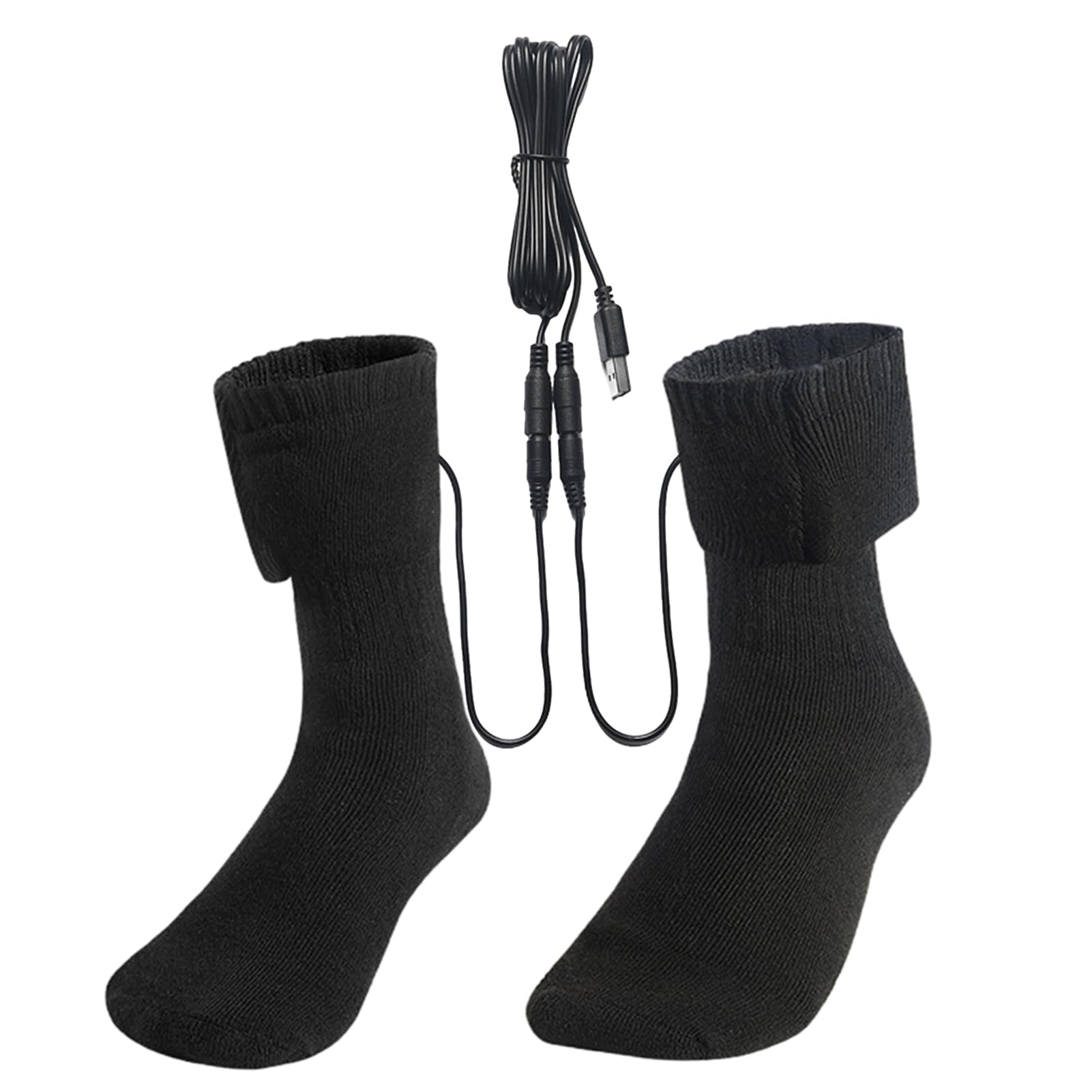 FABOBJECTS® Electric Heated Socks | USB Rechargeable Thermal Stockings | Fast Heating Winter Warmth Supplies, 5V Long Warmth Stocking for Cycling, Travel, Outdoor and Indoor-image-17