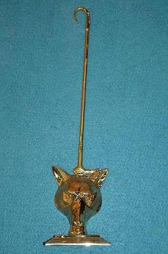 KCRAFTZ - Tope de puerta de lobosujetalibros de latón, para botellabarcervezarefrescos, pieza de exhibición decorativa (6.3 x 19.7in)