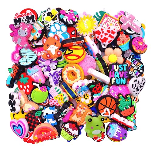Random Different Focal Bead for Pens Bulk 50PCS Silicone Focals Bead Mixed Cute DIY Craft Loose Bead for Pen/Bracelet/Keychain/Necklace DIY Lover Gifts Party Favors