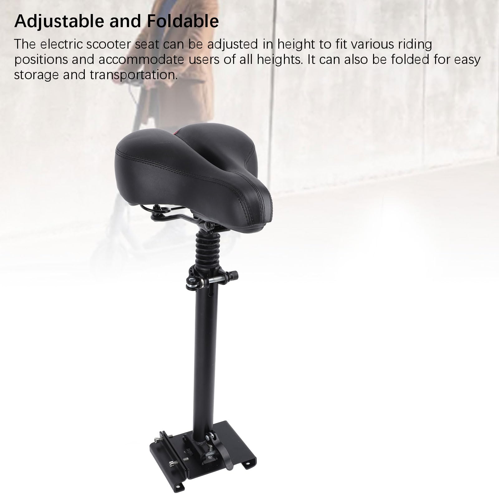 Siege de Trottinette Électrique pour Xiaomi M365 1S Lite, Selle de Siège de Scooter Électrique Pliable Hauteur Réglable Ergonomique Amortissant Les Chocs avec Tournevis Clé
