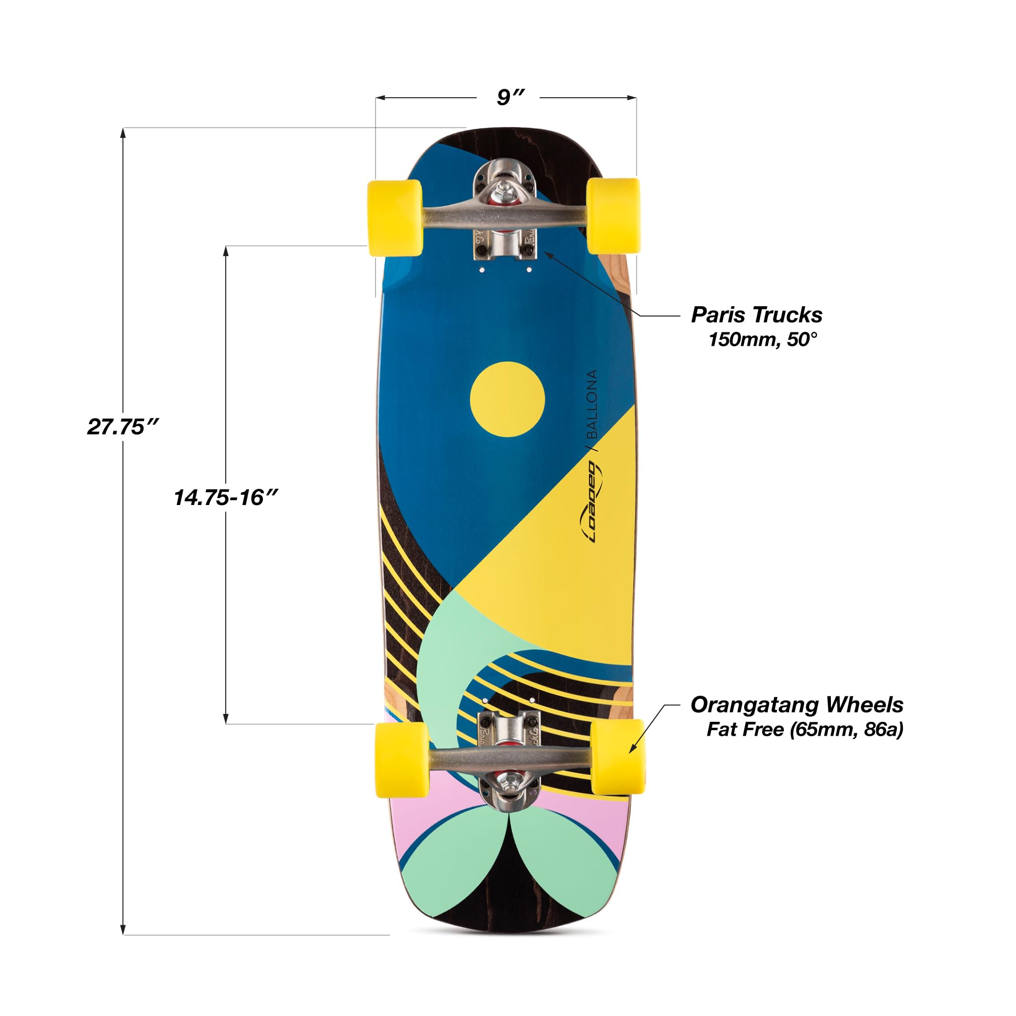 Loaded Boards Ballona Mini Cruiser Longboard Skateboard