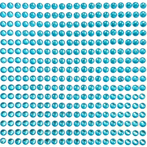 AllyDrew Light Blue Crystal Diamond Sticker 4mm Adhesive Rhinestones, 846 Pieces