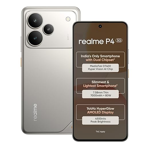 realme P4 Smartphone (Steel Grey, 256.0, GB, 8.0, GB)