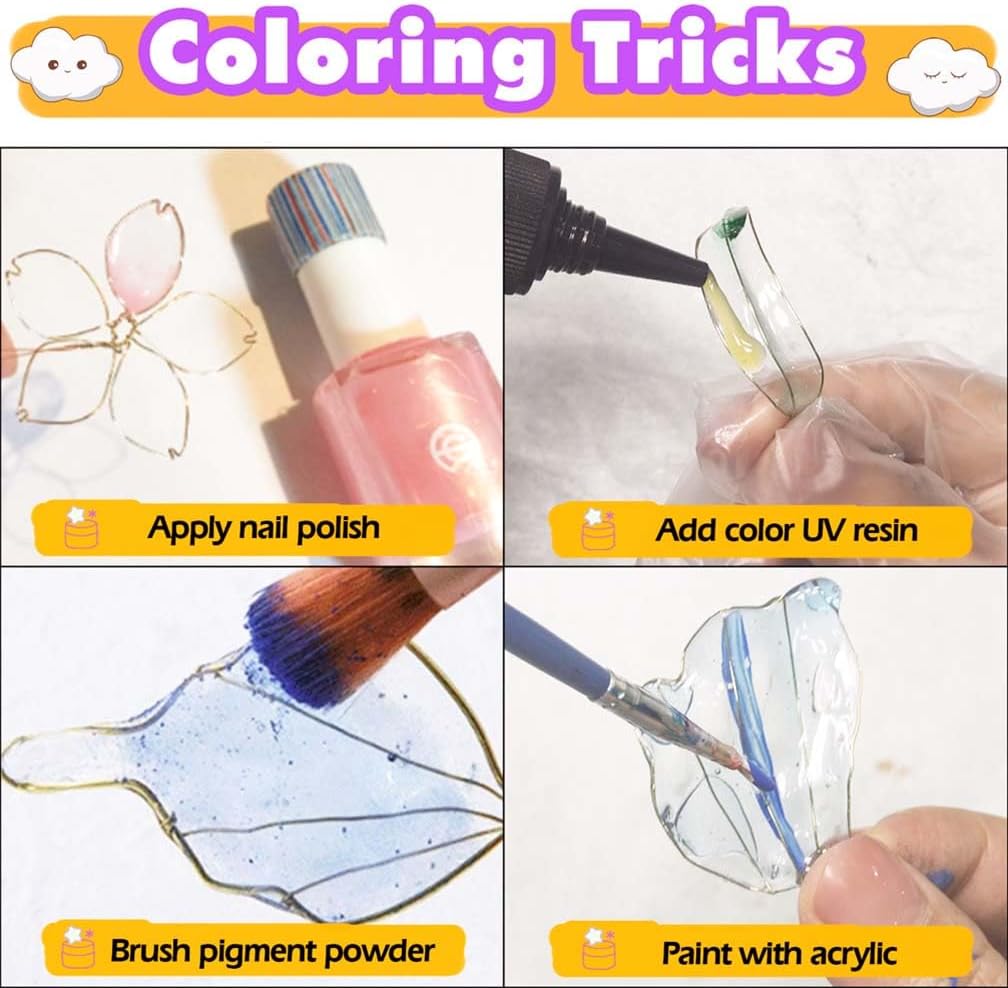 FUNSHOWCASE UV Dip Resin Crystal Clear 200ml Kits for Wire Flowers DIY Jewelry Art