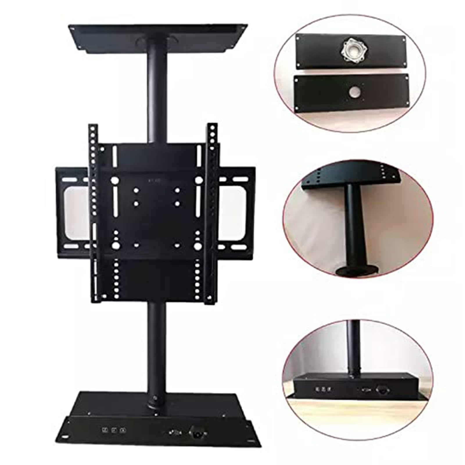 Supporto TV a Parete motorizzato Girevole, Supporto da Pavimento con Telaio Girevole a 360 Gradi per TV LCD, divisorio, Telaio Girevole, Mobile TV Girevole, Base gi,B-32-55 inch LED Screen
