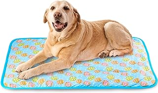 Cooling Mat, ONEJU Cooling Mat for Dogs and Cats, Large Pet Cooling Mat 100x70 cm 39x27.5 inch, Cooling Pad for Dog, Blue